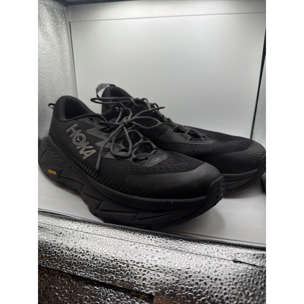 Hoka Skyline-Float X Triple Black Hiking Shoes Vibram Mens 11.5 D 1141610 BBLC